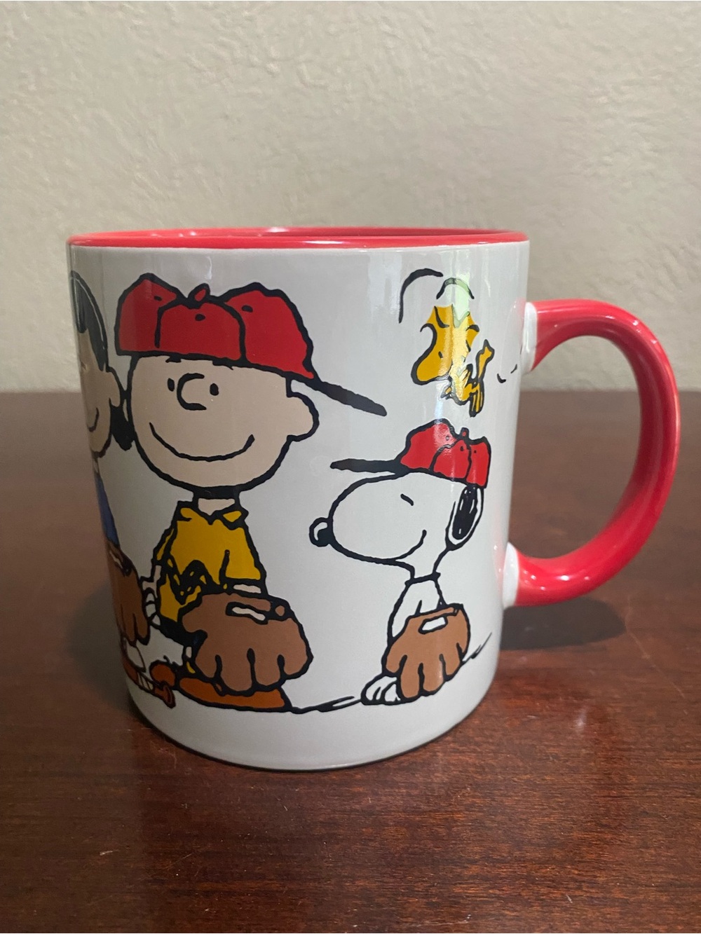 The Peanuts Gang Baseball Themed Mug w/ Characters from the Peanuts Comic Strip